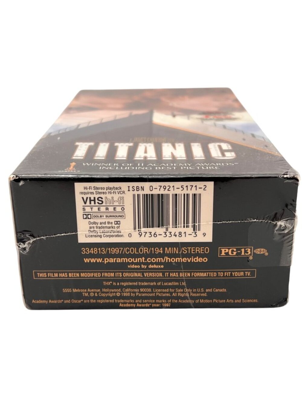 Titanic 1997 VHS 2-Tape Set Digitally THX Mastered Sealed Collectors Edition NEW - Picture 3 of 9